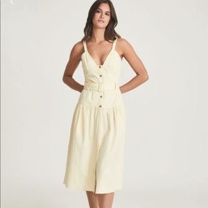 Reiss Vita Dress in Yellow, size 12